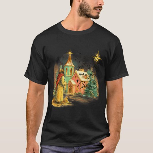 T-shirt Hugvyn Greatest Gift Of All Religious Christmas Na (Devant)