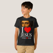 T-shirt Hugvyn I Love Jesus I Heart Jesus Faith American C (Devant entier)
