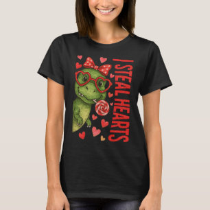 T-shirt Hugvyn I Steal Hearts Boys T Rex Valentine Dinosau