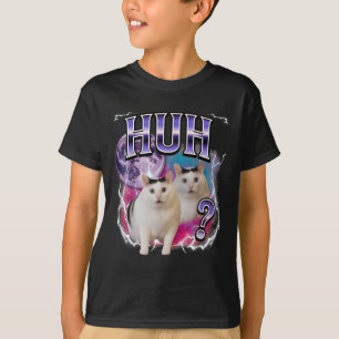 T-shirt Huh Chat Chonky Mème Drôle Confus Mème Chat Amateu