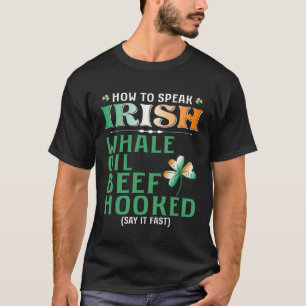 T-shirt Huile de baleine bœuf accroché  Comment parler irl