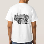 T-shirt Huile de camion-pompier gris peinte, (Dos)