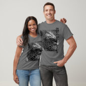 T-shirt Huile de lion Noir Lyon design gr3 (Unisexe)