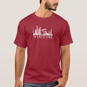 T-shirt Huile de Wyatt/logo blanc