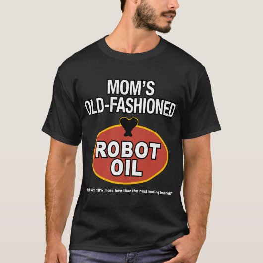 T-shirt huile démodée du robot de la maman (Devant)