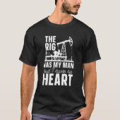 T-shirt Huile foreuse creuse fracking champ d'huile (Devant)