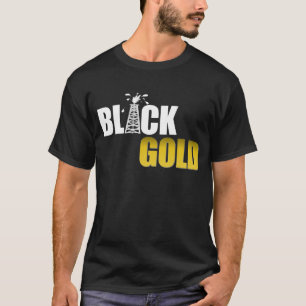 T-shirt Huile noire d'or