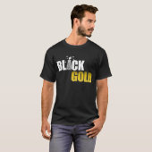 T-shirt Huile noire d'or (Devant entier)