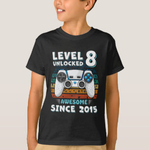 T-shirt Huit 8ans Anniversaire Fils Garçon Amusant Joueur