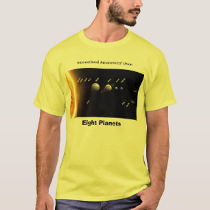T-shirt Huit planètes et nouveau système solaire,