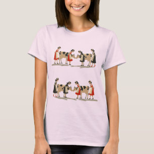 T-shirt Huit servantes trayant Pochoir de style 2