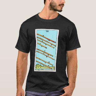T-shirt Huit Wands Vintage Tarot Card Rider Waite déc