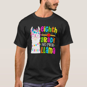 T-shirt Huitième année sans problème Lama Premier jour d'é