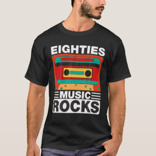 T-SHIRT HUITIÈME MUSIQUE ROCKS VINTAGE CASSETTE 80'S 1980