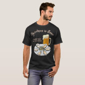 T-shirt Huîtres et bière chaque jour de l'année Drôle (Devant entier)