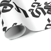 T-shirt-Huk/Beloved Laos Laotian Language Script Cadeaupapier (Rol Hoek)