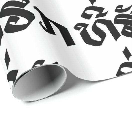 T-shirt-Huk/Beloved Laos Laotian Language Script Cadeaupapier (Rol Hoek)