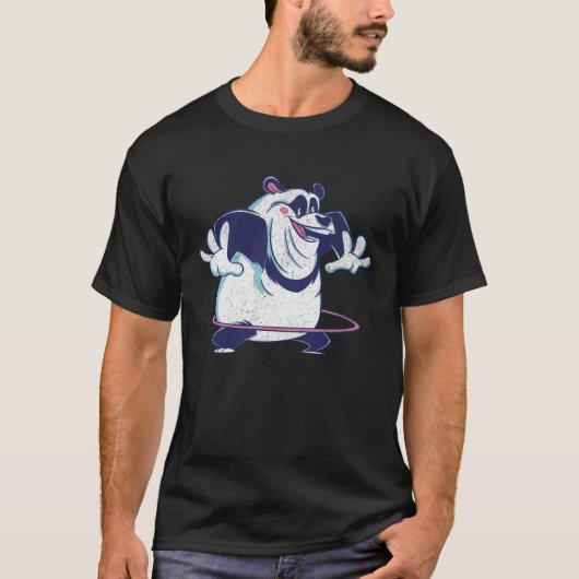 T-shirt Hula Hooping Panda Bear  Sarcastic Cute Panda (Devant)