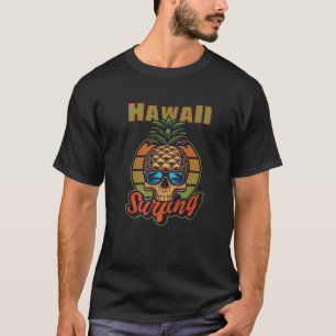 T-shirt Hull d'ananas hawaïen Aloha Coucher de soleil d'ét