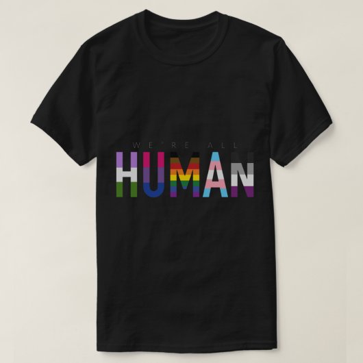 T-shirt Humain, Divers drapeaux Queer 9 (Design devant)