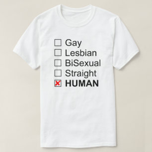T-shirt Humain droit bisexuel lesbien gai aucuns