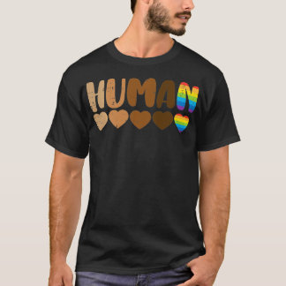 T-shirt Humain Melanin Arc-en-ciel LGBT Black History Prid