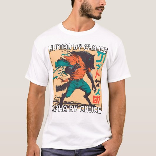 T-shirt Humain Par Chance Alpha Par Choix Cool Funny Alpha (Devant)