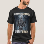 T-shirt Humain Par Chance Alpha Wolf Mème (Devant)