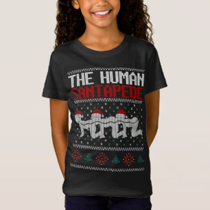 T-Shirt Humain Santapede drôle Parodie laide Noël Sw