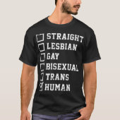 T-shirt Humains bisexuels gais lesbiens droits Checkli de (Devant)