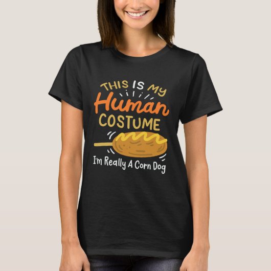 T-shirt Human Costume Corn Dog (Devant)