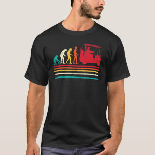 T-shirt Human Evolution Golf Panier Golf Golfeur Hommes Fe