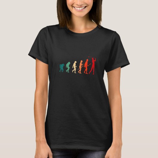 T-shirt Human Evolution Outdoor Game Golf Course (Devant)