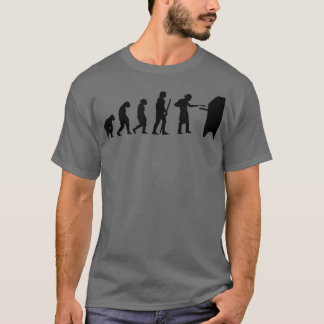 T-shirt Human Evolution Pizza Delivery Guy Eating Pizza It