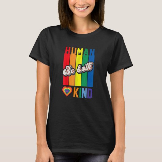 T-shirt Human Kinds Boths Lgbt Pride Month Festival Parade (Devant)