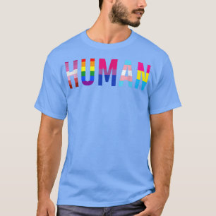 T-shirt HUMAN LGBT Flag Gay Pride Month Transgender T-Shir
