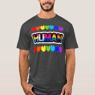 T-shirt HUMAN LGBT Rainbow Drapeau Transgenre Gay pride Mo