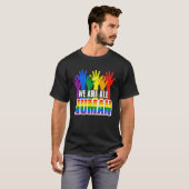 T-shirt Human Pride Month Rainbow LGBT Flag Lesbian Trans  (Devant entier)