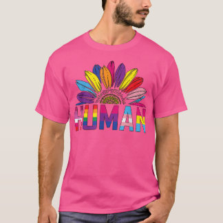 T-shirt HUMAN Sunflower LGBT Flag Gay Pride Month Proud LG