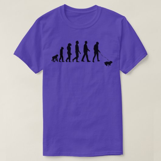 T-shirt Human Walking a Dog Pourquoi me suivez-vous drôle (Design devant)