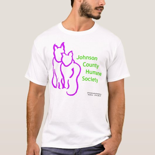 T-shirt humanitaire de société du comté de Johnson (Devant)