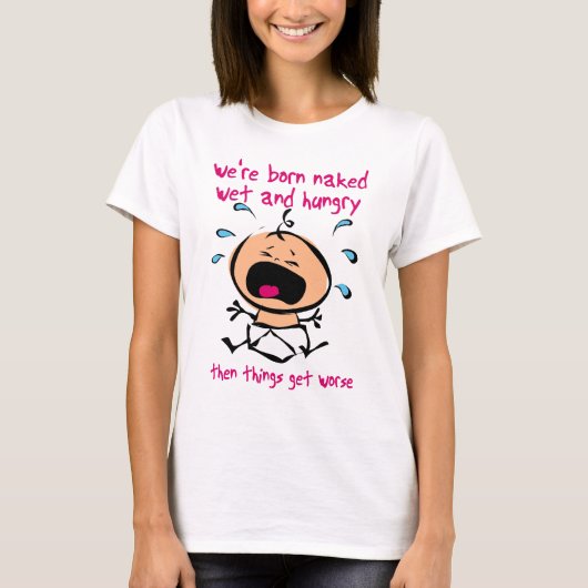 T-shirt Humide Affamé Drôle (Devant)