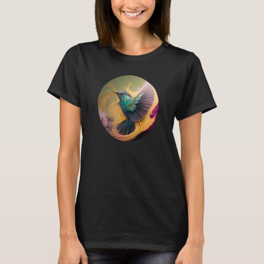 T-shirt Hummingbird Color Splash Animal Bird Watcher Wildl (Devant)