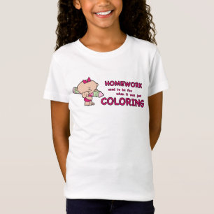 T-shirt humoristique de fille de travail d'enfant