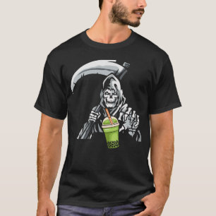 T-shirt Humoristique Grim Reaper Boba Tea