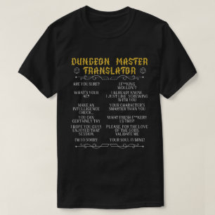 T-Shirt Humoristique Traducteur Maître de Jeu RPG