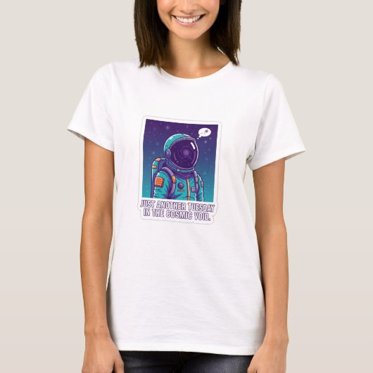 T-shirt Humorous Astronaut in Cosmic Void | Funny Space (Devant)