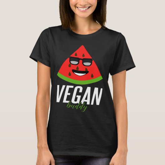 T-shirt Humorous Vegan Buddy Artwork (Devant)