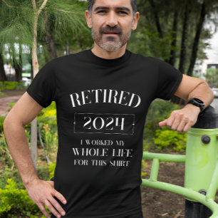 T-shirt Humour 2024 à la retraite pour hommes et f