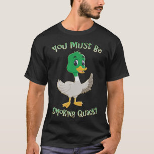 T-shirt Humour Adulte Canard Fumer Quack Pun Drôle Papa Dr